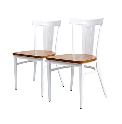 Slickblue 2-Piece High Back Dining Chairs with Metal Legs Elegant, Durable Seating for Any Room