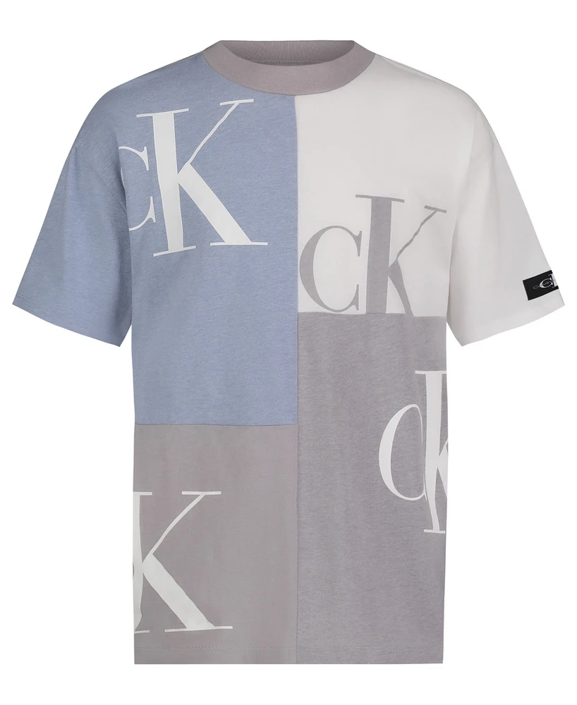 Calvin Klein Big Boys Block Party Short Sleeve Tee