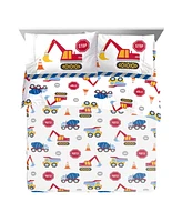 Sunny Side Up Construction Zone Twin Sheet Set