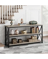 gaomon 55 Inch Entryway Table, Narrow Long Console Table with Storage