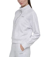 Dkny Sport Women's Studded-Logo Half-Zip Sweatshirt