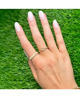 The Lovery Gold Ribbed Ring 14K Gold