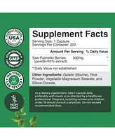 Nature's Craft Saw Palmetto Capsules, Advanced Hair Health and Urinary Support with Plant Sterols & Flavonoids, Nature's Craft, 200 ct