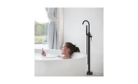 Slickblue Freestanding Bathtub Faucet Floor Mount Bathroom Faucet with Hand Shower