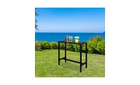 Slickblue Patio Bar Table with Adjustable Knob Stylish and Functional Outdoor Table for Relaxation