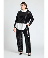 Eloquii Plus Collared Sequin Twofer