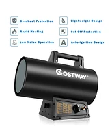 Costway 60000 Btu Portable Propane Forced Air Heater Overheat & Cut-off Protection Outdoor