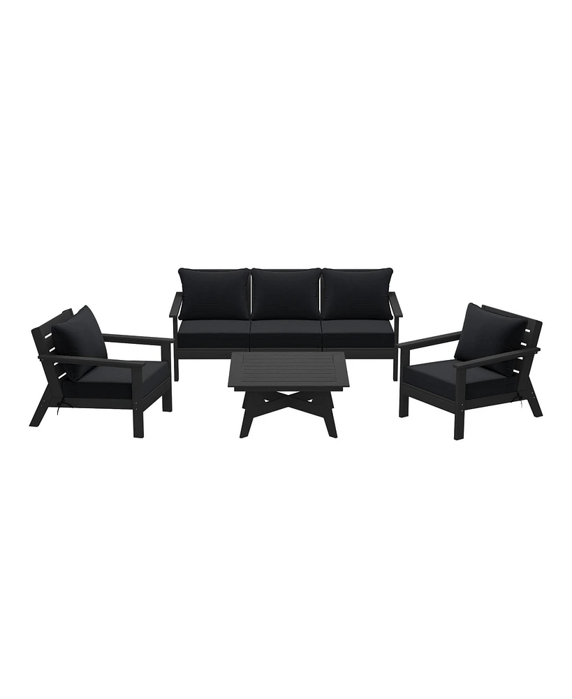 WestinTrends Outdoor -Piece Modular Sectional Patio Furniture Sofa Set