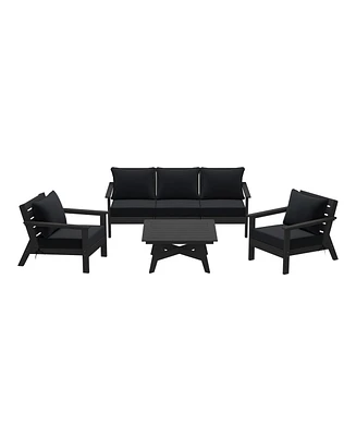 WestinTrends Outdoor -Piece Modular Sectional Patio Furniture Sofa Set