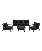 WestinTrends Outdoor -Piece Modular Sectional Patio Furniture Sofa Set