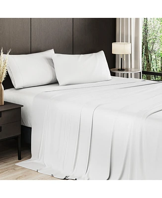 Rayon from Bamboo 4 Piece Deep Pocket Cooling Sheet Set - Queen - Light Grey
