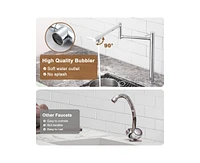 Casainc 1.8 Flow Pot Filler Kitchen Faucet with 2 Handle