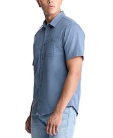 Men's Sagrino Relaxed-Fit Button-Down Utility Shirt