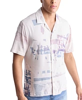 Men's Sabob Abstract Print Short-Sleeve Button-Up Shirt