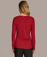 Donna Karan New York Women's Draped Long-Sleeve Top