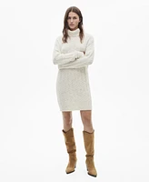 Mango Women's Turtle Neck Knit Dress