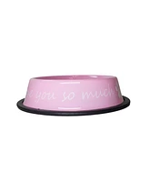 JoJo Modern Pets I Love You So Much Elevated Modern Dog Feeder with Stainless Steel Bowls – Pink/24oz