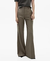 Mango Women's Pinstripe Flared Pants