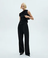 Mango Women's Straight-Fit Suit Pants