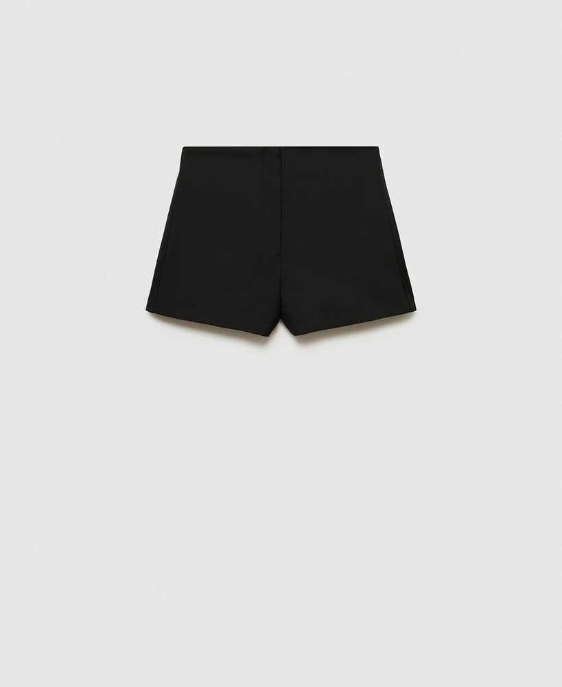 Mango Women's High-Waist Straight Shorts