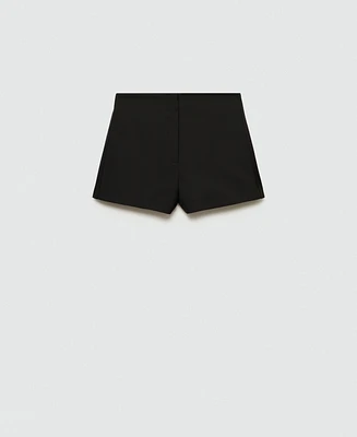 Mango Women's High-Waist Straight Shorts