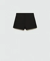 Mango Women's High-Waist Straight Shorts