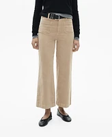 Mango Women's Catherin Culotte Corduroy Pants