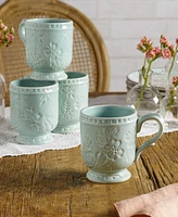 Fitz and Floyd English Garden Mugs, Set of 4