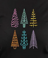 Hybrid Apparel Plus Trendy Christmas Trees Graphic Pullover Top