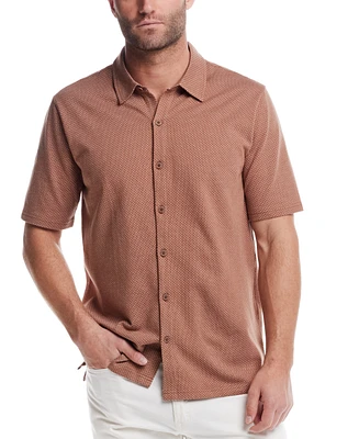 Weatherproof Vintage Men's Twill Short-Sleeve Button Shirt