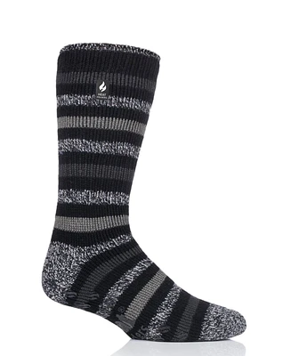 Heat Holders Men's Michael Stripe Crew Slipper Sock