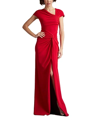 Tadashi Shoji Women's Russo Asymmetric Twist-Knot Gown