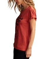 Lucky Brand Women's Heartbreaker Cocktail Lounge Classic Crewneck T-Shirt