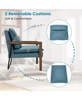 Gouun Single Sofa Chair with Extra-Thick Padded Backrest and Seat Cushion