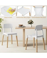 Gouun Modern Dining Side Chairs Set of 4 with Ergonomic Backrest for Dining Room