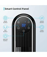 Gouun 42 Inch 80 Degree Tower Fan with Smart Display Panel and Remote Control