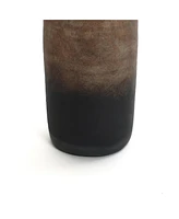 LuxenHome Brown Ombre Terracotta Narrow Tall Vase