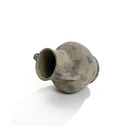LuxenHome Rustic Terracotta 12.1-Inch Tall Urn Vase with Handles