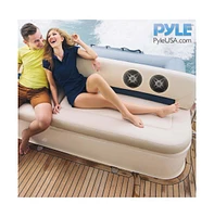 Pyle 6.5" Waterproof Bluetooth Marine Speakers - 2-Way Coaxial, 600W with Rf Streaming (PLMRF65MB)