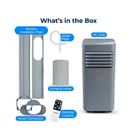 SereneLife Portable Air Conditioner, 8000 Btu, Dehumidifier & Fan Modes