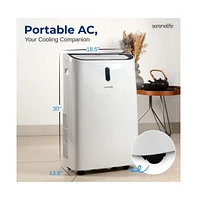 SereneLife Portable Air Conditioner, 14000 Btu, Dehumidifier & Fan Modes
