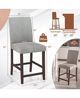 Gouun 25 Inch Counter Height Set of 2 Bar Stools