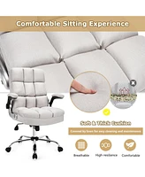 Gouun Adjustable Swivel Office Chair with High Back and Flip-up Arm