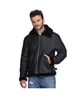 Braveman Men's Faux Shearling Bomber Jacket