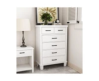 gaomon 6 Drawer Dresser for Bedroom, Modern Chest of Drawers, 31.5 Inch Wide Storage Cabinet with Sturdy Legs