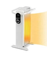 1500W Electric Oil-Filled Radiator Space Heater with Foldable Drying Rack