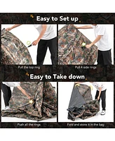 Gouun 360 One Way See Through Ground Hunting Blind for Deer and Turkey Hunting