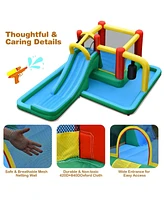 Gouun Inflatable Water Slide with Splash Pool Water Park and 680W Blower