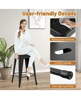 Gouun 24 Inch Set of 4 Cafe Side Chairs with Rubber Feet and Removable Back