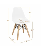 Gouun 4 Pcs Children Chair Set Medieval Style Dining Chairs with Wood Legs